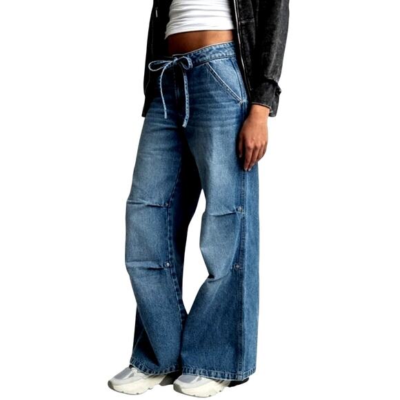 Rewash Denim - Rewash Low Pro Relax Sporty Jeans Skater 1(25) Baggy Wide Leg Denim Granola NWT